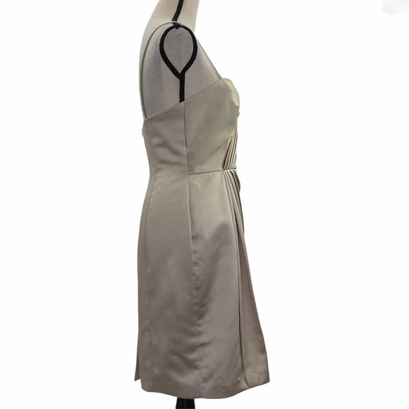 CITY Triangles Gold Ruffled Sleeveless Dress 9 - Picture 6 of 12